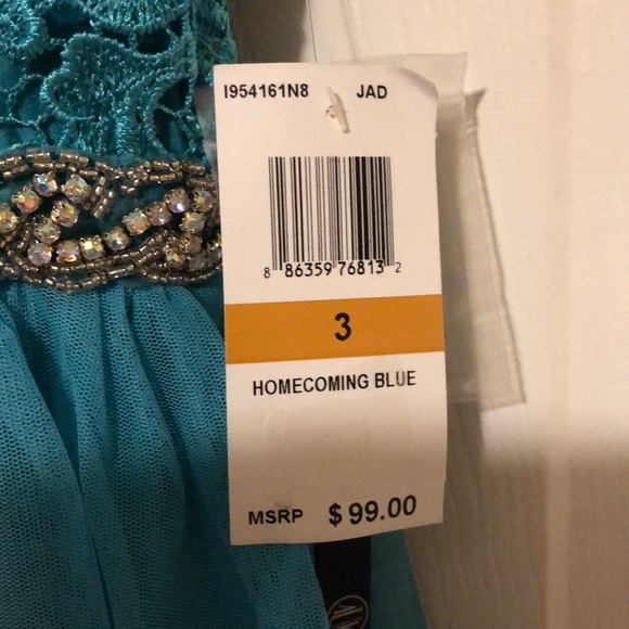 As U Wish Homecoming Blue Lace Dress - Picture 4 of 6